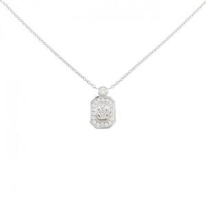 Harry Winston HW Logo 750 White Gold Diamond Necklace